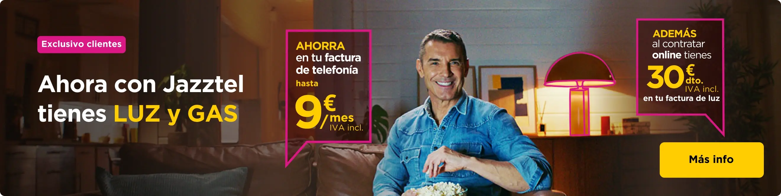 Ahora con Jazztel tienes luz y gas