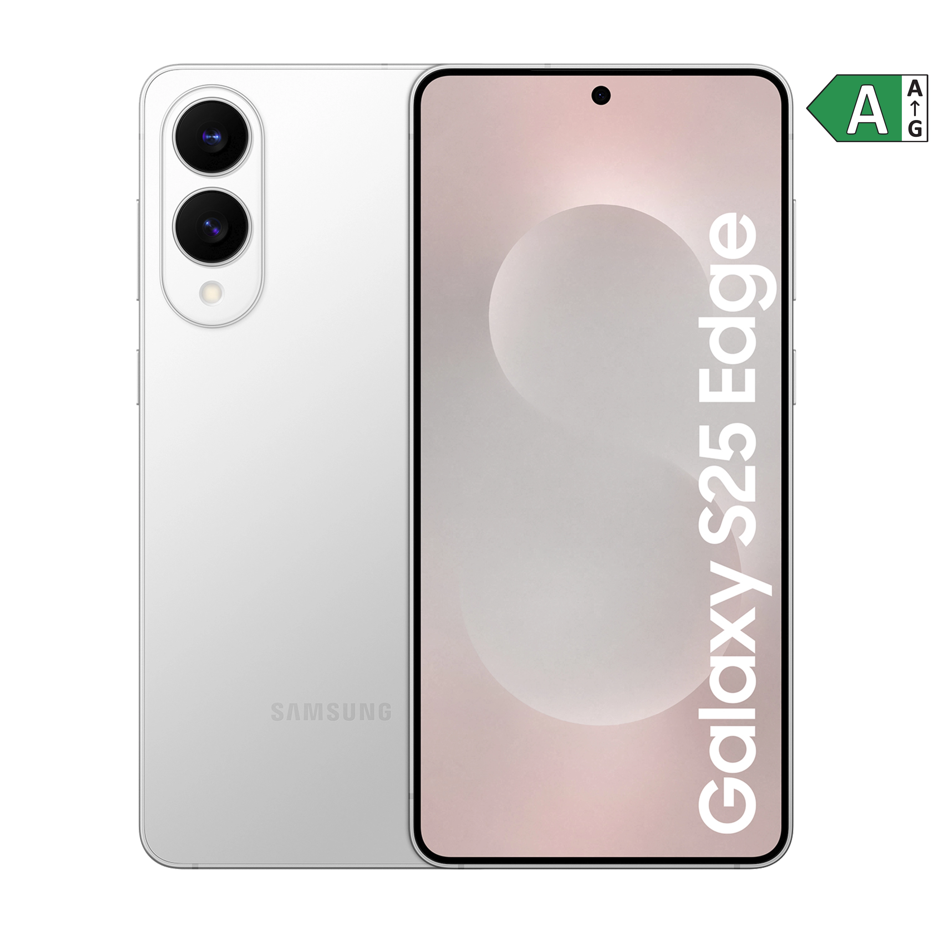 Samsung galaxy S25 EDGE con etiqueta